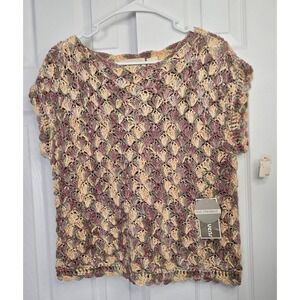 Vintage Ann Stevens Handknitted Multicolor Top- Women's Size Large